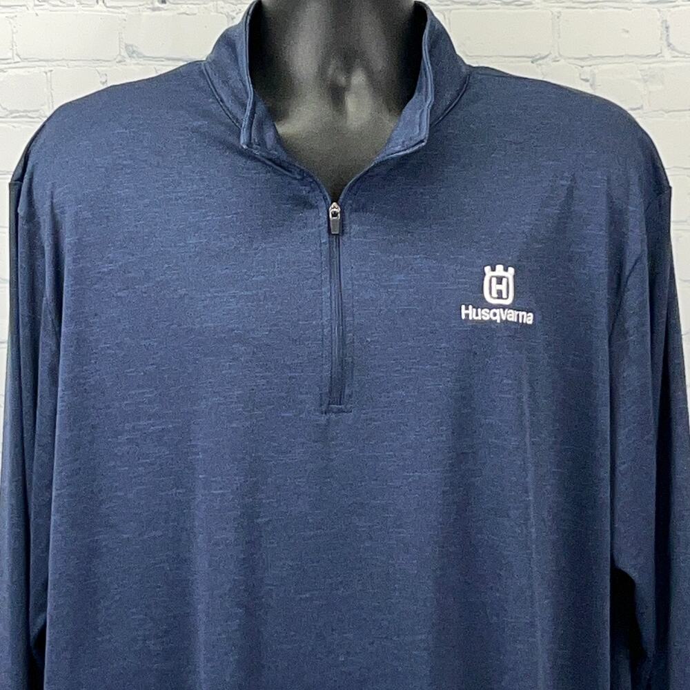 Husqvarna 1/4 Quarter Zip Shirt Logo Long Sleeve Team 365 Blue Mens 3XL XXXL